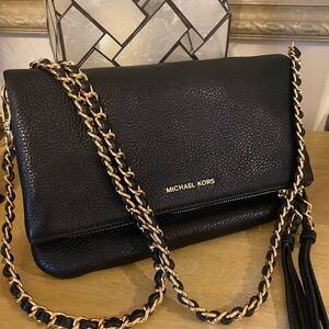 Michael Kors Black Leather Shoulder Bag